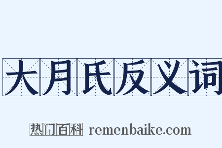 大月氏反义词是什么意思的图片